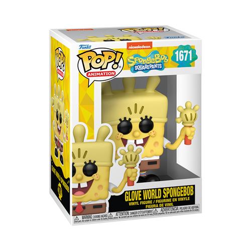 SPONGEBOB: 25TH ANNIVERSARY - POP FUNKO VINYL FIGURE 1671 SPONGEBOB W/ GLOVE LIGHT 9CM