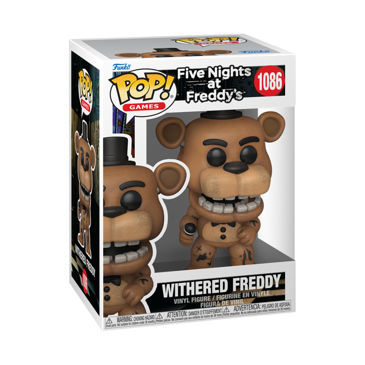 FIVE NIGHTS AT FREDDY'S - POP FUNKO VINYL FIGURE 1086 WITHERED FREDDY 9CM