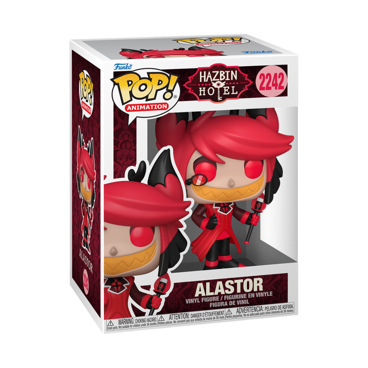 HAZBIN HOTEL - POP FUNKO VINYL FIGURE 2242 ALASTOR W/CHASE (ASSORTMENT 6PZ) 9CM