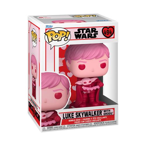 STAR WARS: VALENTINES - POP FUNKO VINYL FIGURE 494 LUKE & GROGU 9CM