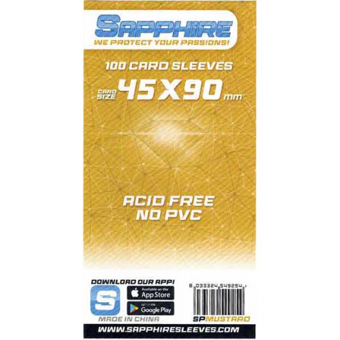 SAPPHIRE MUSTARD - 100 BUSTE PROTETTIVE 45X90MM
