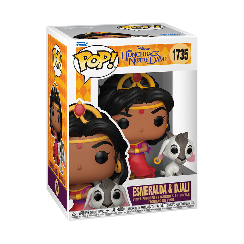 THE HUNCHBACK OF NOTRE DAME - POP FUNKO VINYL FIGURE 1735 ESMERALDA & DJALI 9CM