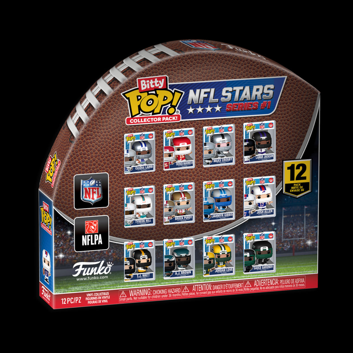 92220 - NFL - POP FUNKO BITTY VINYL FIGURE - NFL CHARACTERS 12PZ