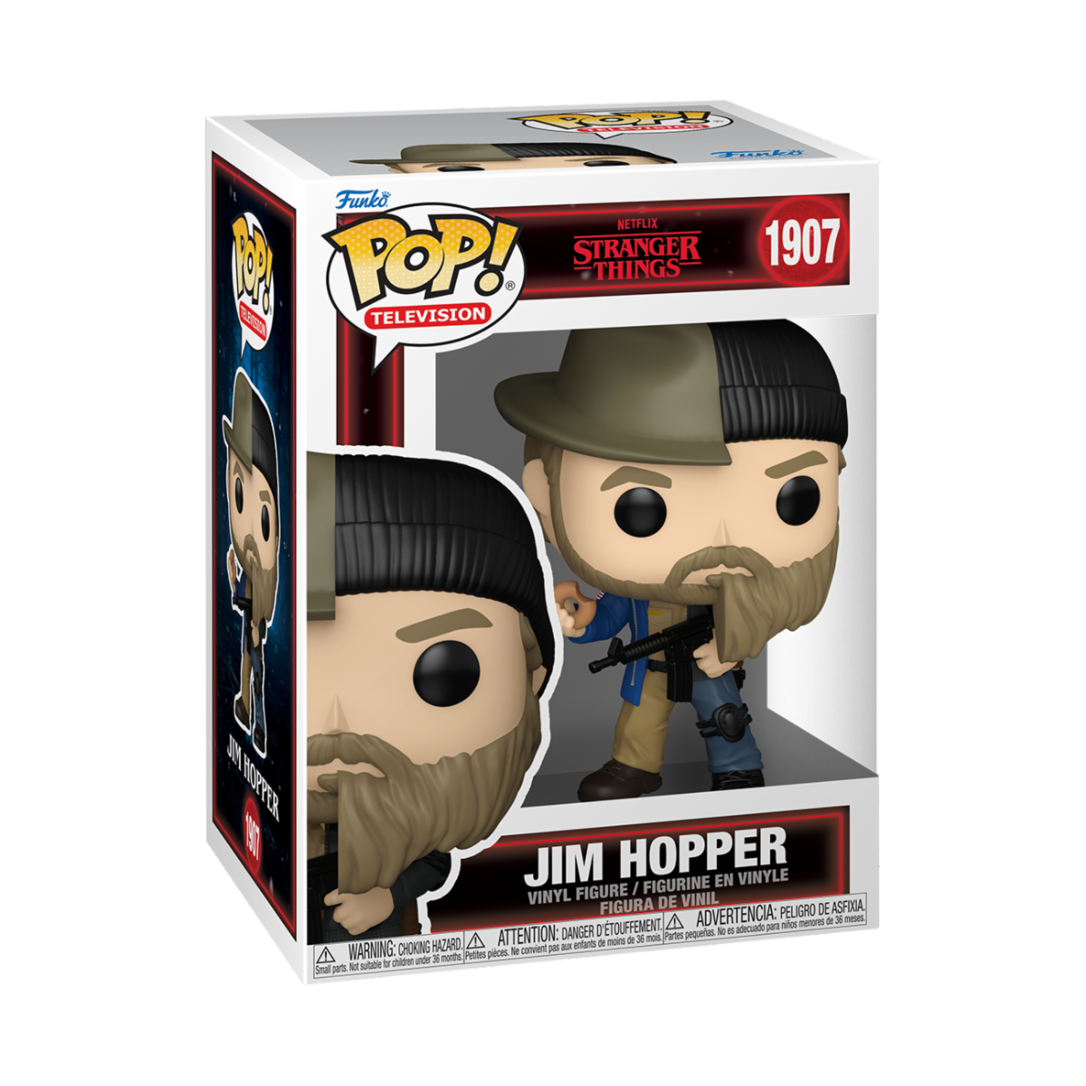 STRANGER THINGS S7 - POP FUNKO VINYL FIGURE 1907 JIM HOPPER (SPLIT) 9CM