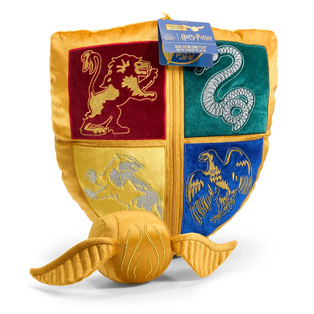 NN7567 - HARRY POTTER - CUSCINO HOGWARTS E PELUCHE BOCCINO D’ORO