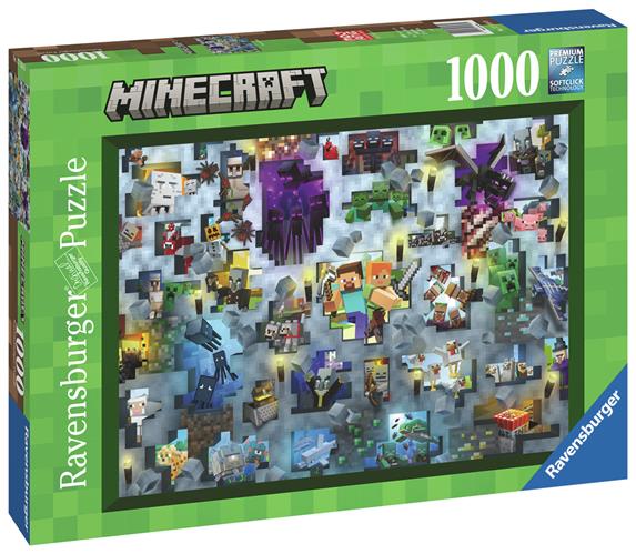 17188 0 - MINECRAFT - PUZZLE 1000 PEZZI - MINECRAFT MOBS