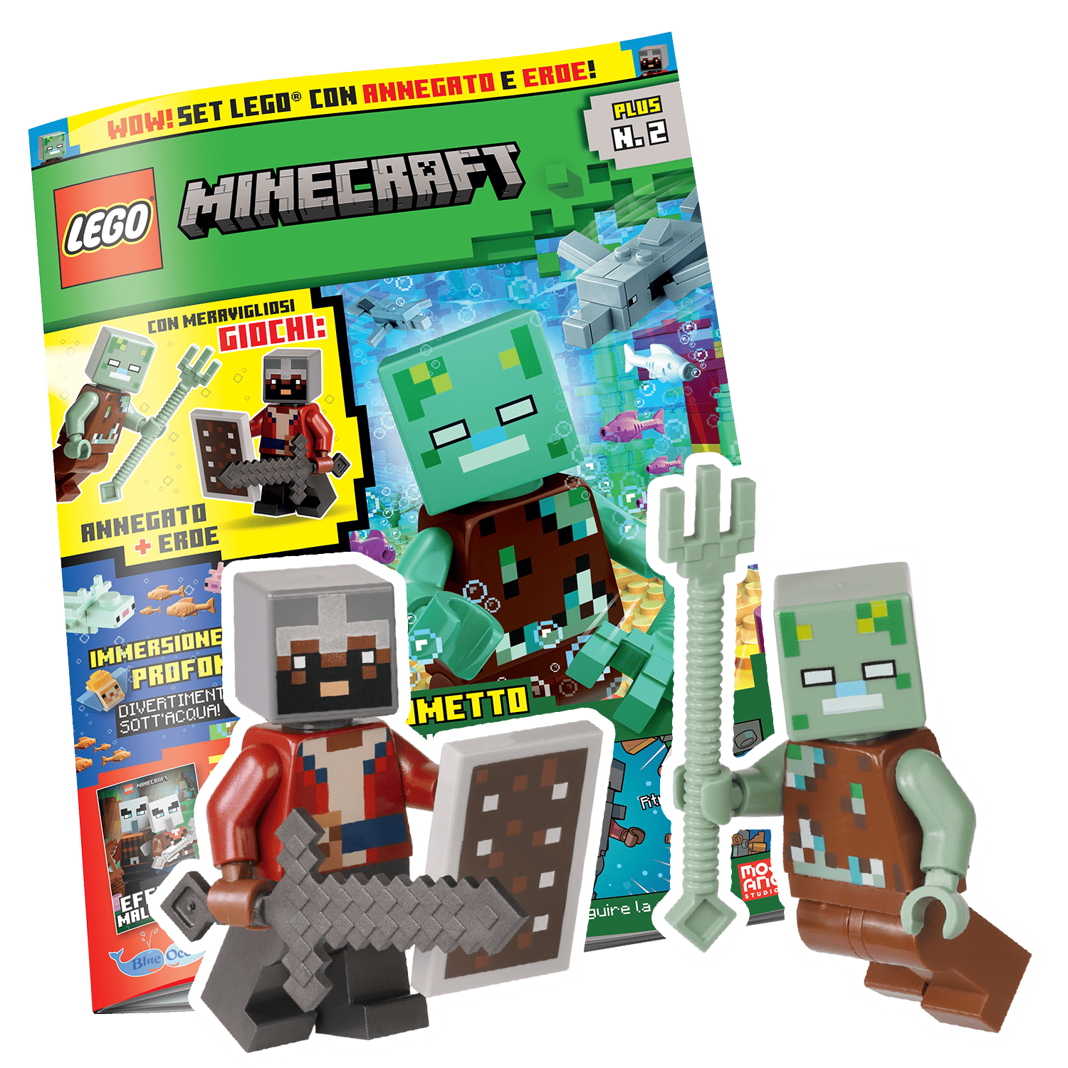 LEGO MINECRAFT PLUS N.2 - SET GIOCO LEGO: EROE + ANNEGATO