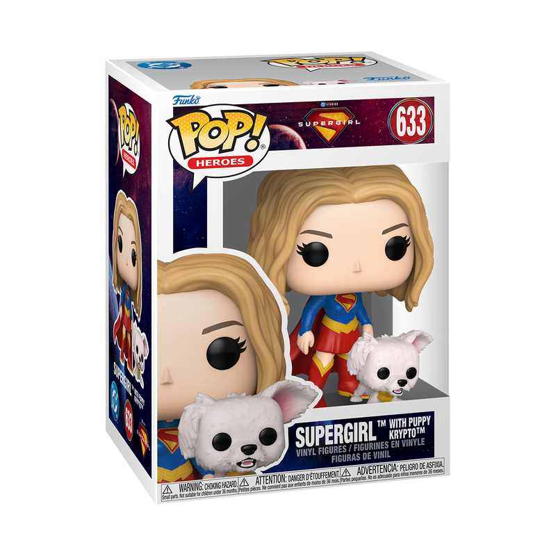 SUPERGIRL (2026) - POP FUNKO VINYL FIGURE 633 SUPERGIRL WITH PUPPY KRYPTO 9CM