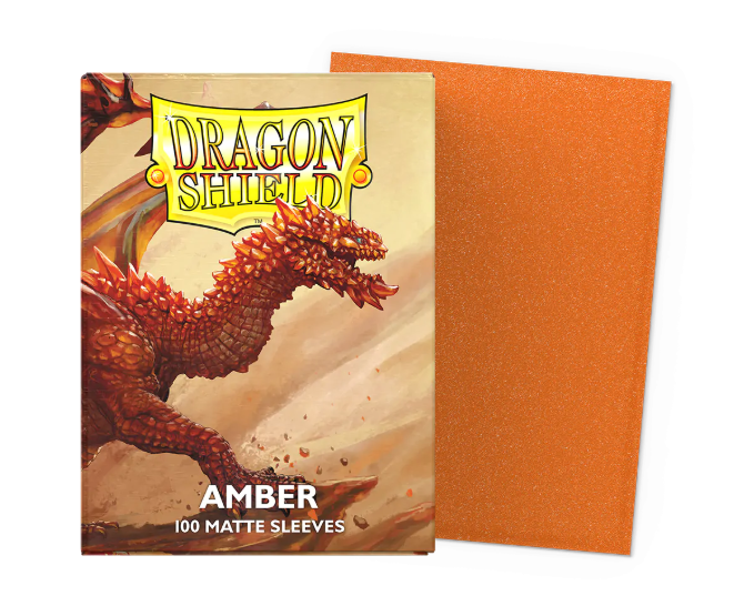 AT-11059 - 100 STANDARD SIZE MATTE DUAL SLEEVES - AMBER - Immagine 2
