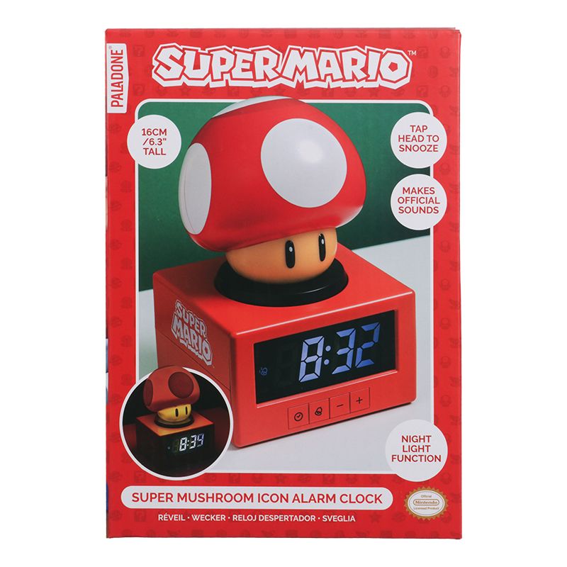 PP13124NN - SUPER MUSHROOM ICON ALARM CLOCK - Immagine 3