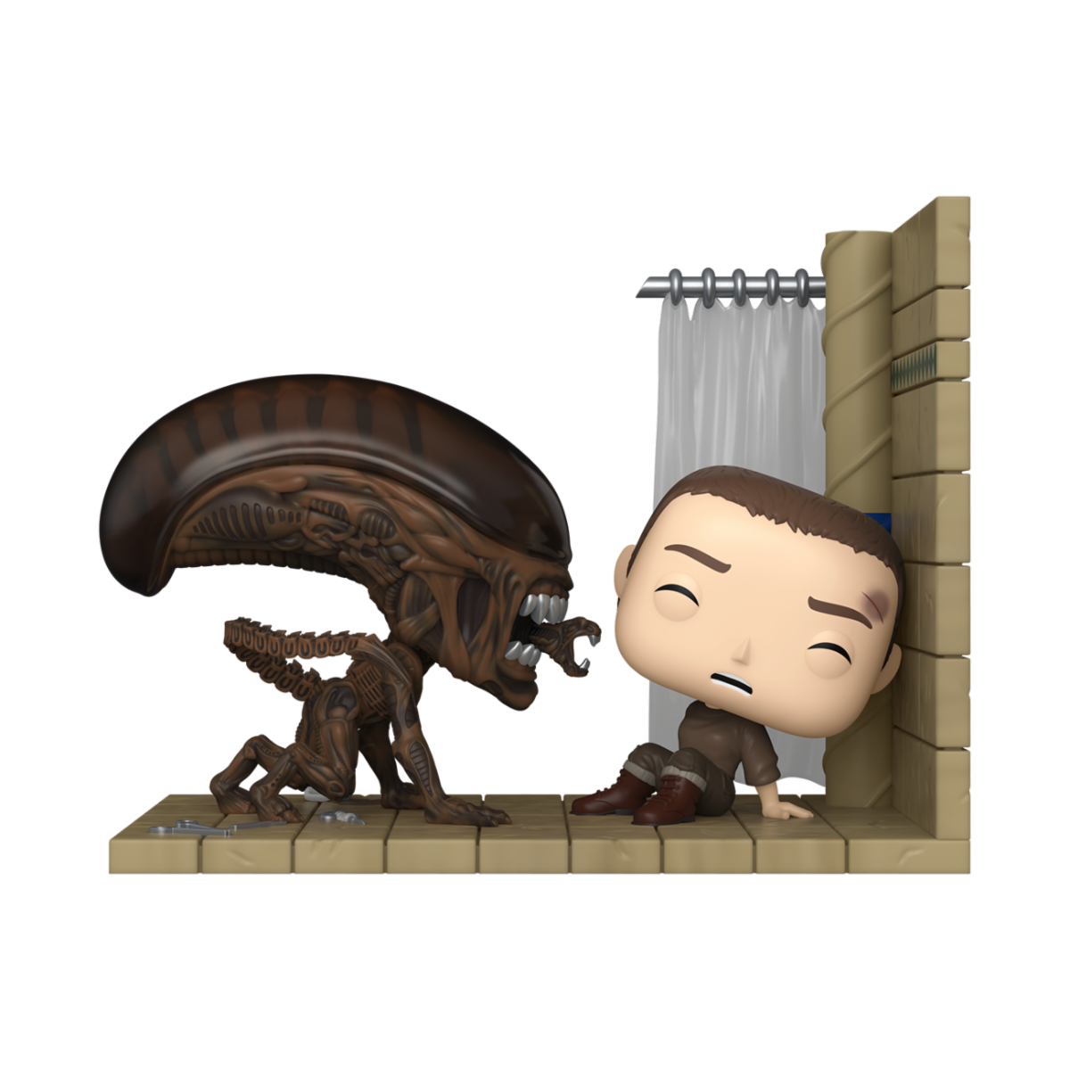 ALIEN - POP FUNKO MOVIE MOMENT VINYL FIGURE 1767 RIPLEY & XENO  9CM - Immagine 2