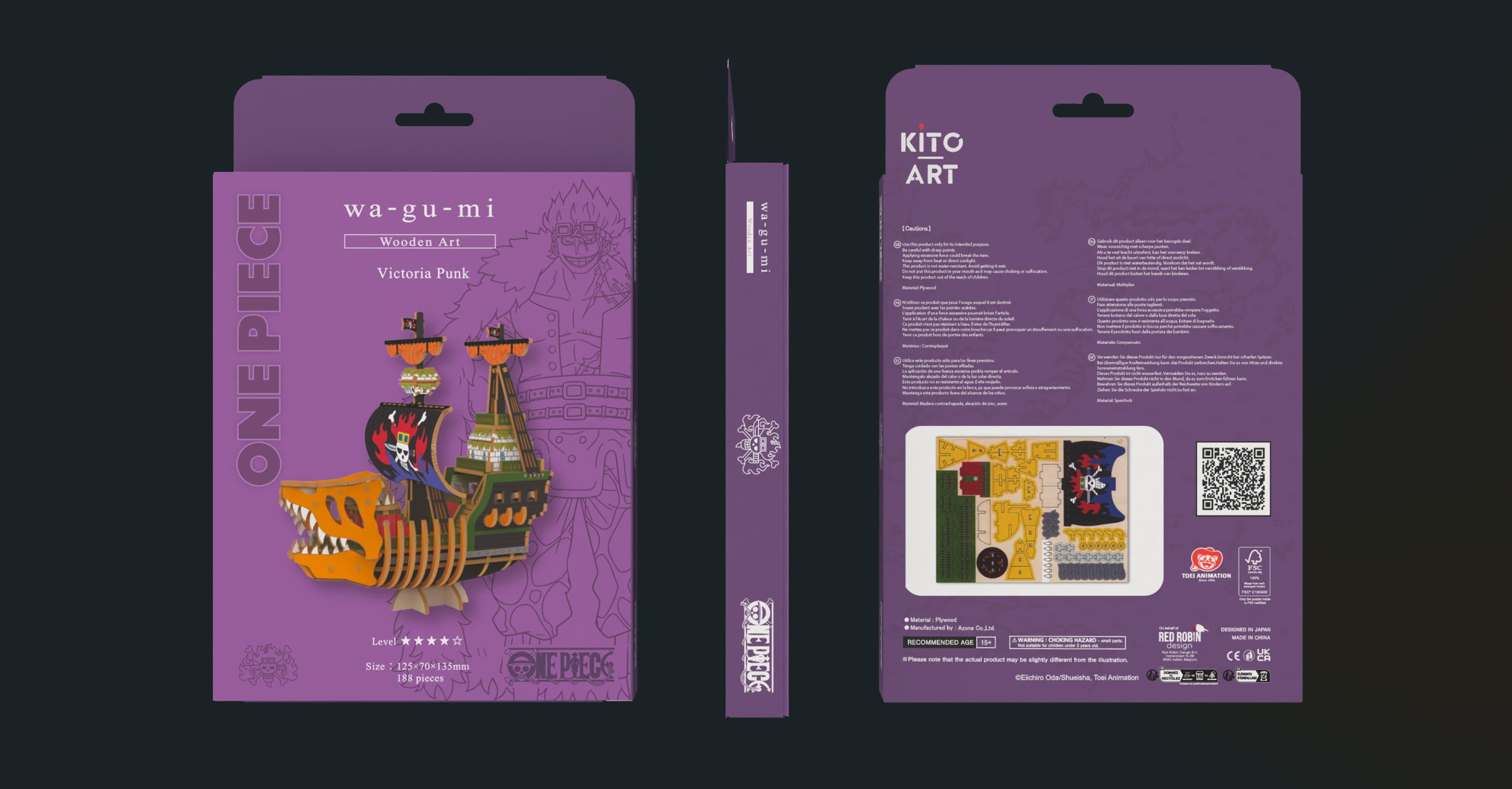 WB66006 - DIY PUZZLE BOAT - ONE PIECE - WA-GU-MI VICTORIA PUNK - Immagine 5