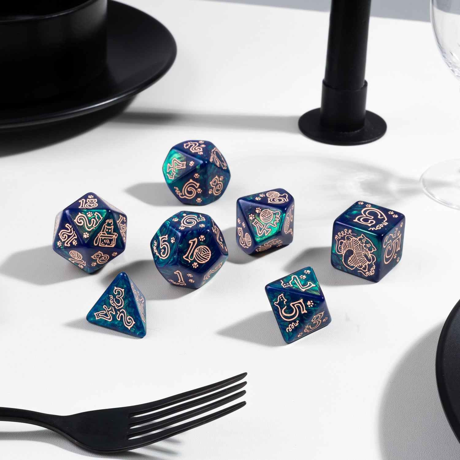 SJKSCAT17 - JUMBO CATS DICE SET: WHISKERS - Immagine 2