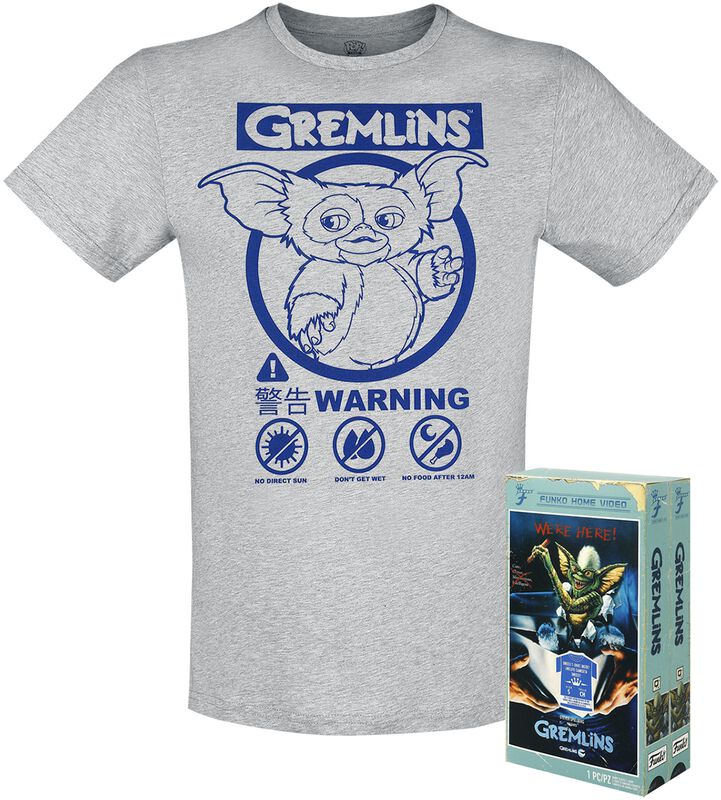 GREMLINS - VHS BOXED TEE - GREMLINS WARNING